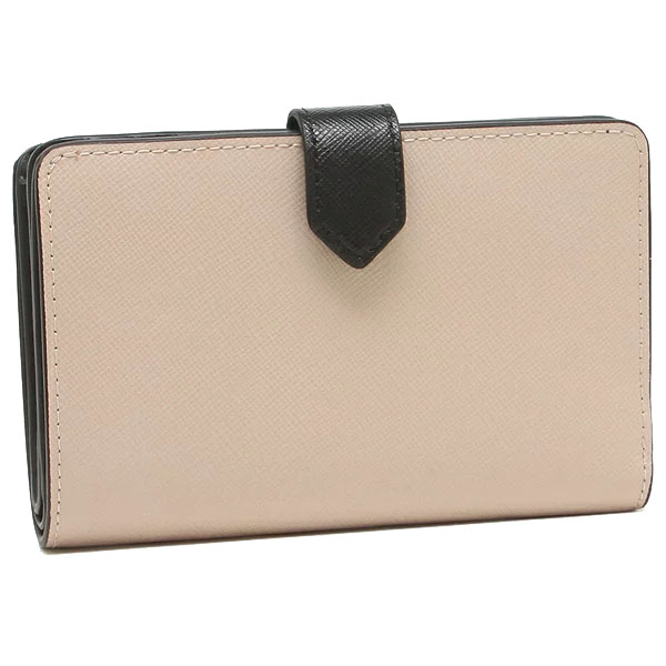 Kate Spade Medium Wallet Staci Colorblock Medium Compact Bifold Wallet Warm Beige # WLR00124D3