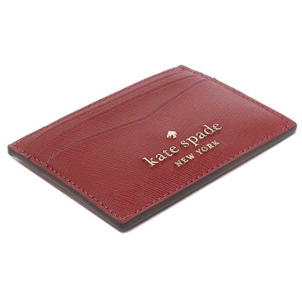 Kate Spade Staci Saffiano Leather Small Slim Cardholder Red Currant # WLR00129D1