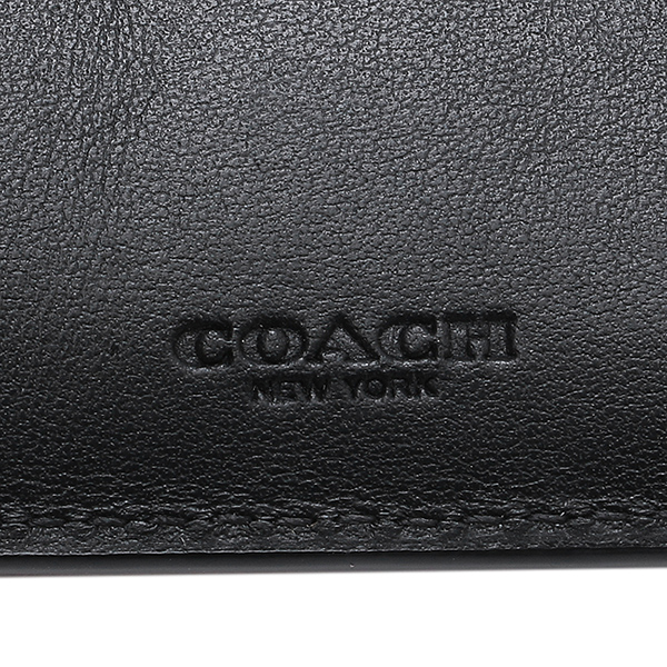 Coach Men Compact Id Wallet In Signature Crossgrain Leather Black # F75371D1