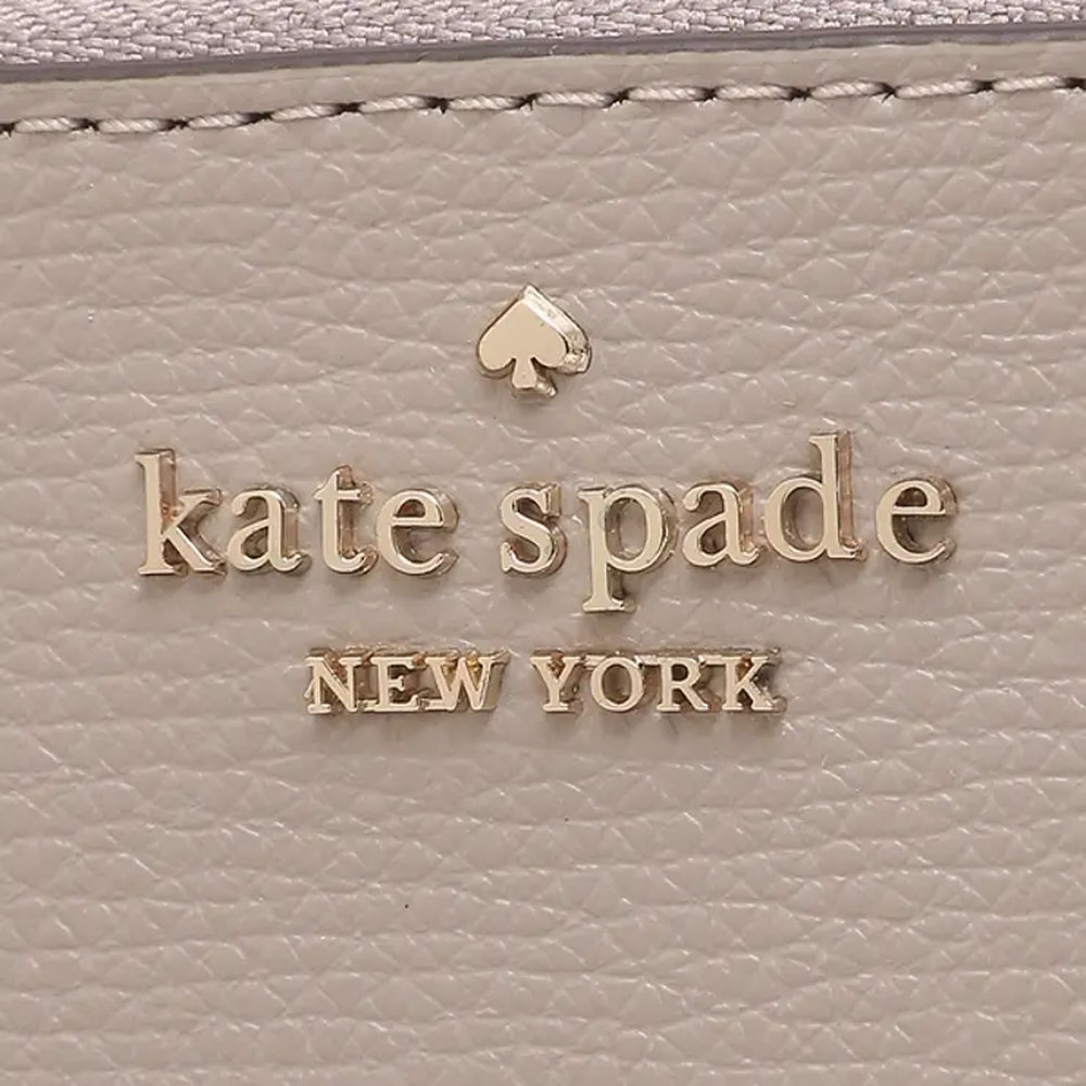 Kate Spade Darcy Medium L-Zip Cardholder Warm Taupe Grey # WLR00595D3