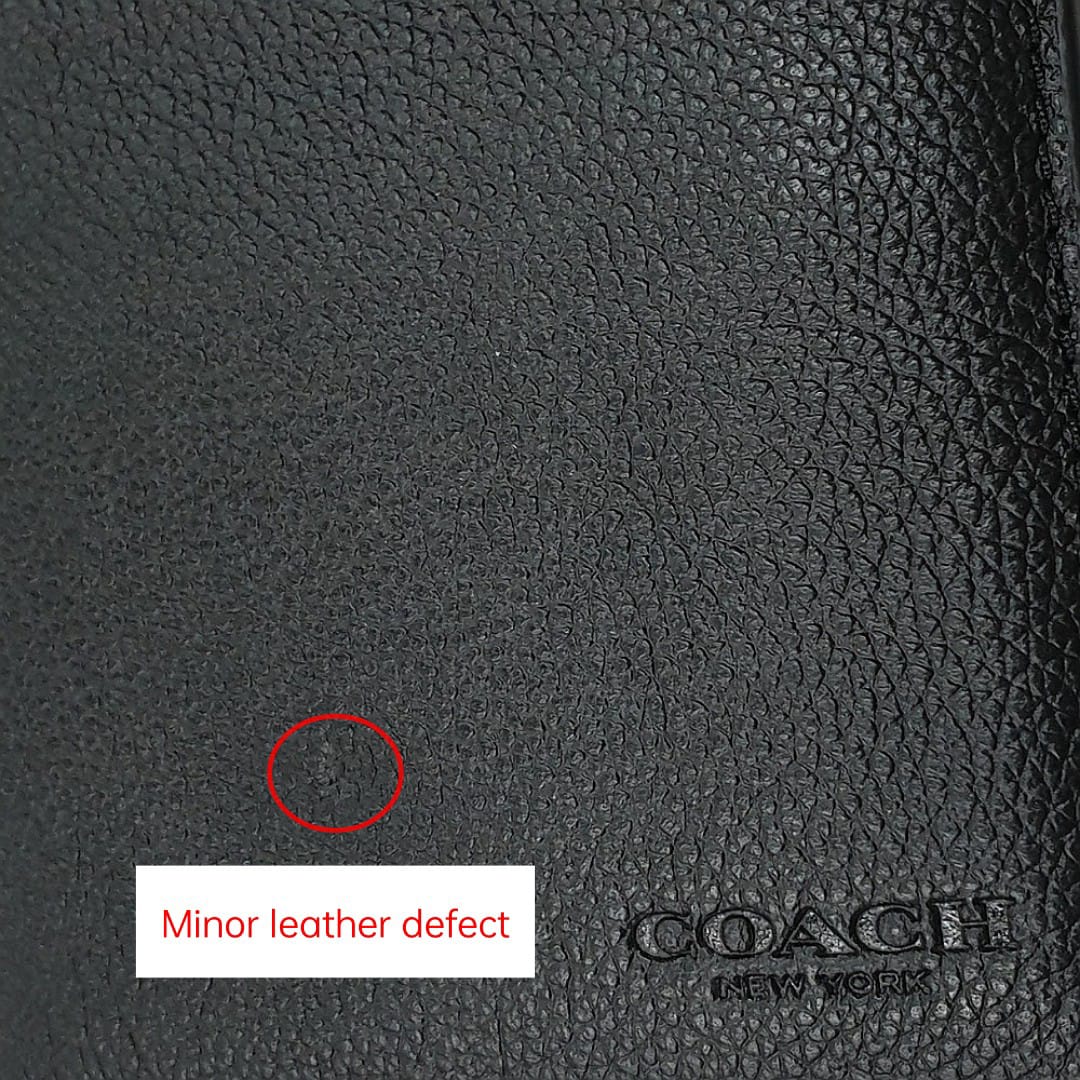 Coach Men Wallet In Gift Box Compact Id Wallet In Sport Calf Leather Black # F74991D1