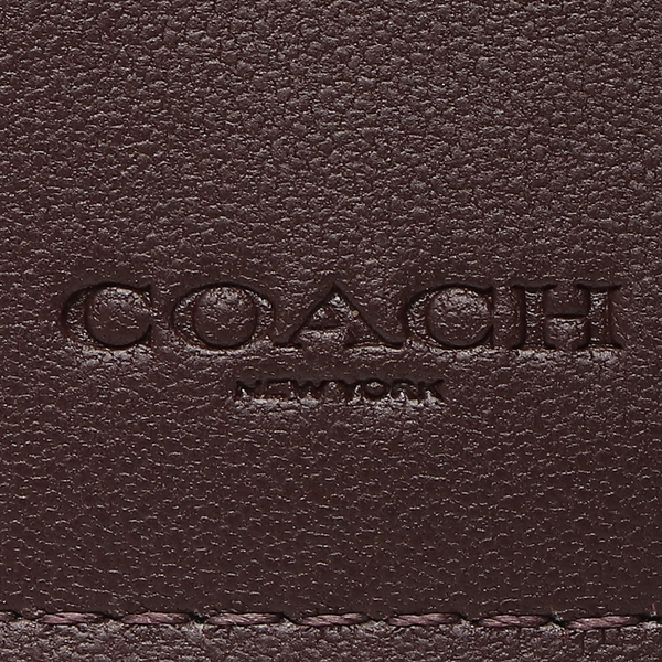 Coach Small Wallet Small Trifold Wallet In Blocked Signature Canvas Brown Black # CE930D7