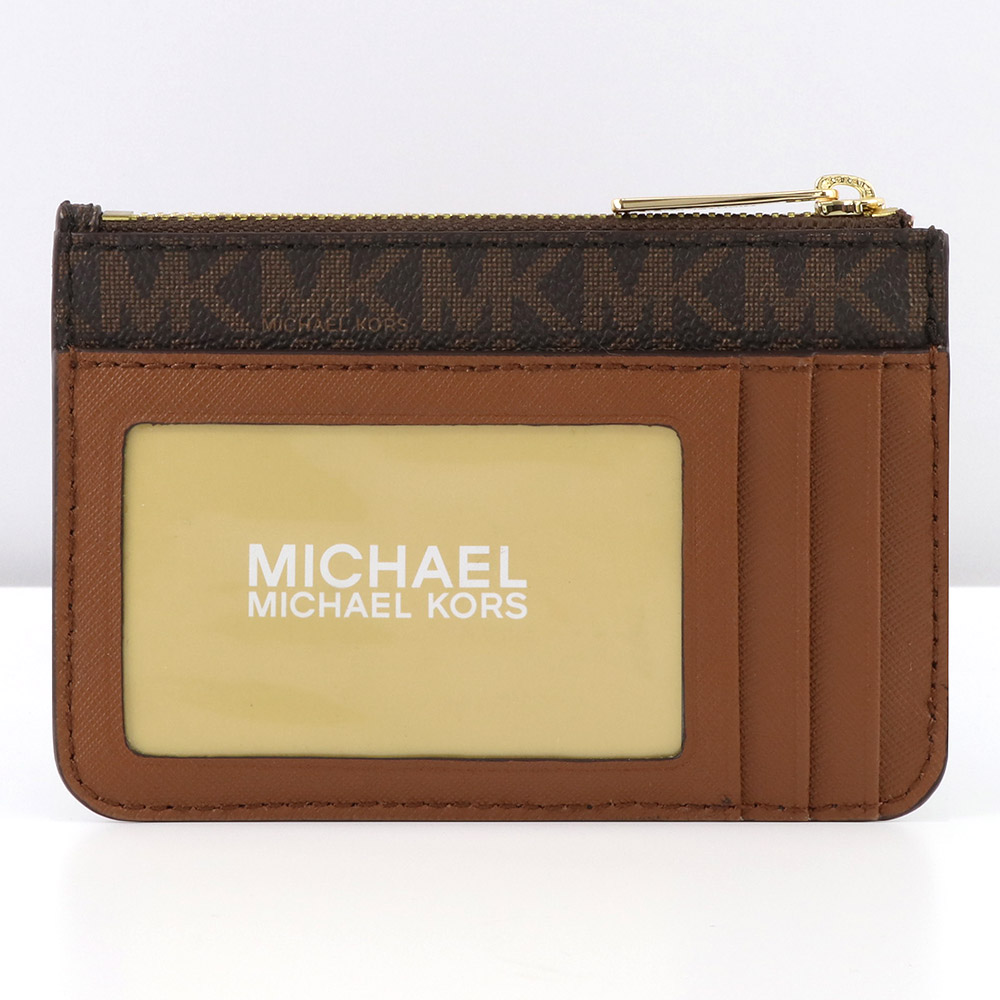 Michael Kors Small Top Zip Coin Pouch With Id Brown # 35H9GTVP1BD2