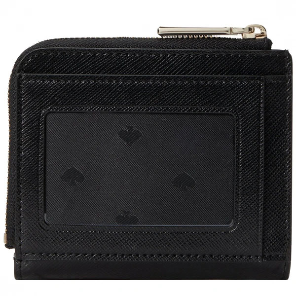 Kate Spade Small Wallet Staci Small L-Zip Bifold Wallet Black # WLR00143D4