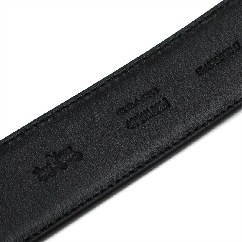 Coach Men Modern Harness Cut-To-Size Reversible Signature Coated Canvas Belt Charcoal Black / Antique Nickel # F64825D6