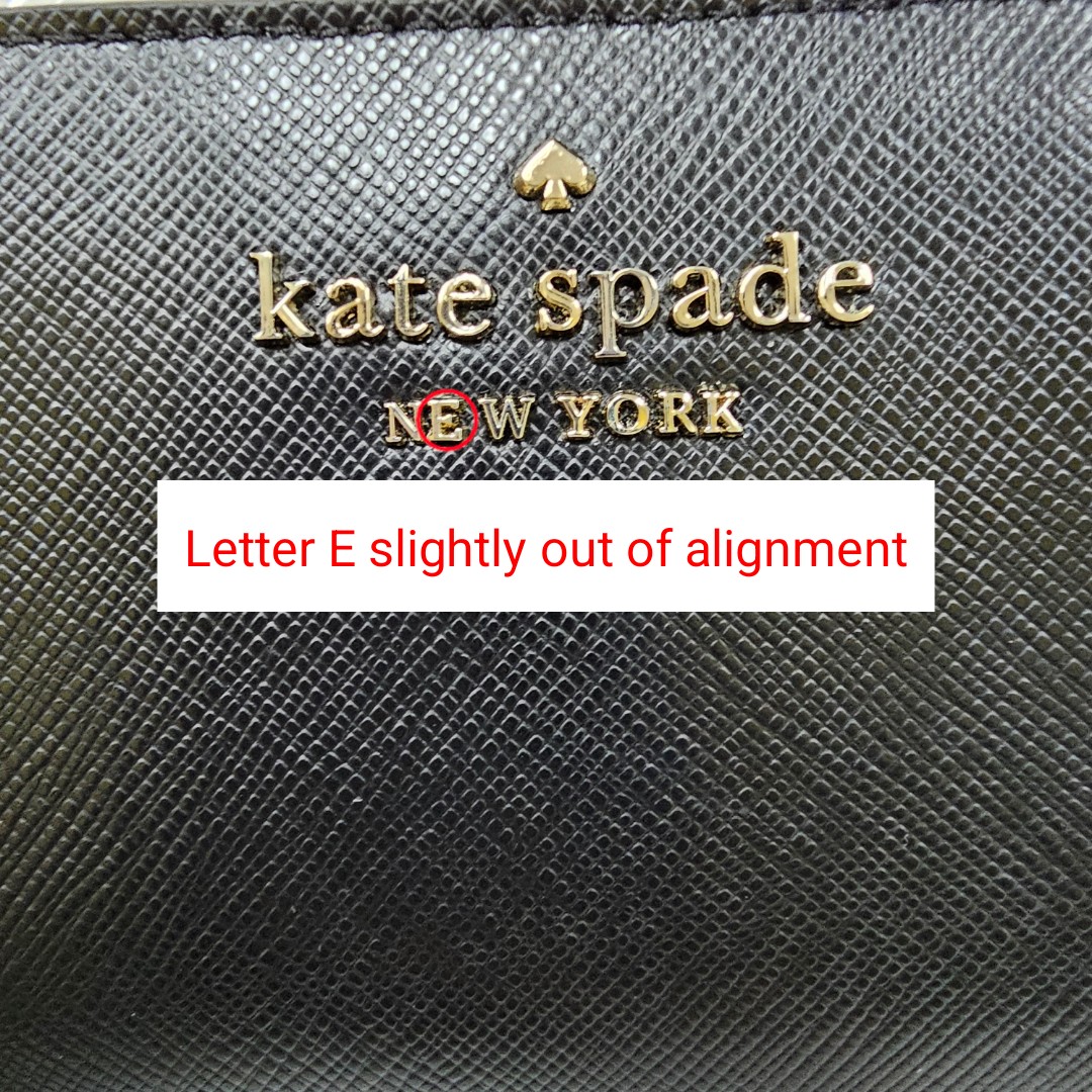 Kate Spade Medium Wallet Staci Medium Compact Bifold Wallet Black / Gold # WLR00128D5