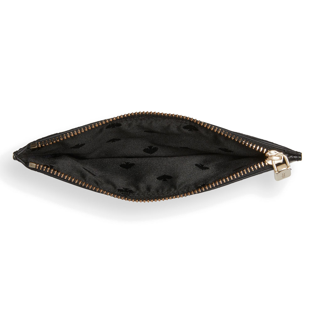 Kate Spade Staci Saffiano Leather Large Slim Card Holder Black # WLR00362D1