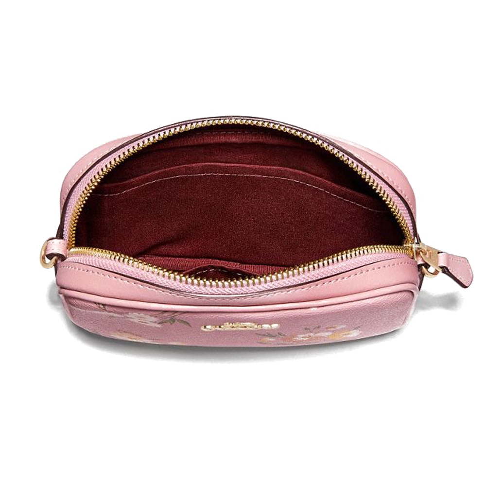 Coach Crossbody Bag Convertible Belt Bag With Tossed Daisy Print Carnation Pink # F73152