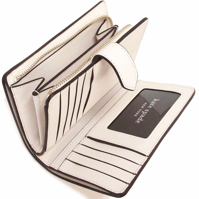 Kate Spade Medium Wallet Staci Garden Bouquet Medium Bifold Wallet Cream Off White # KB523