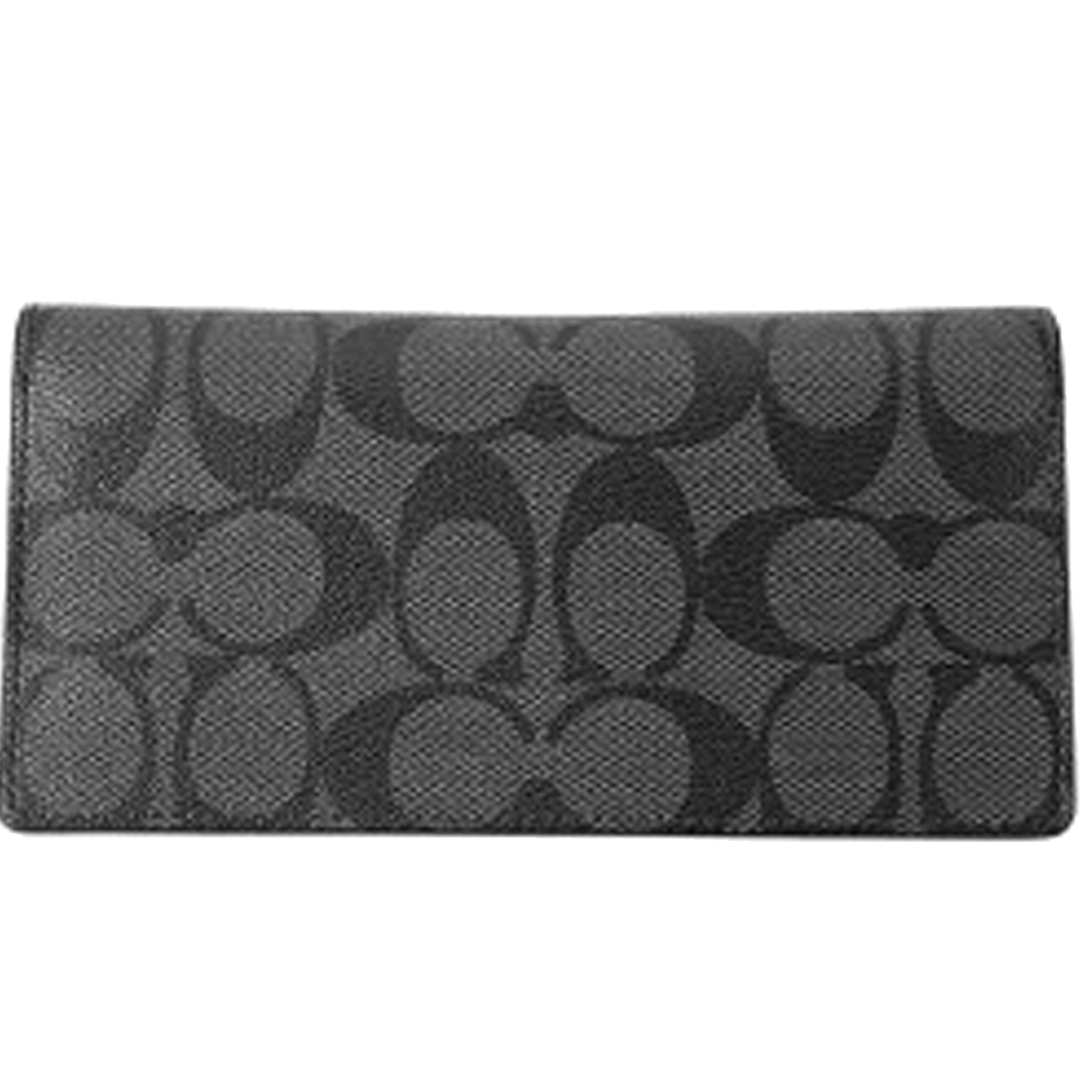 Coach Bifold Wallet Signature Black Smoke # F88026D1