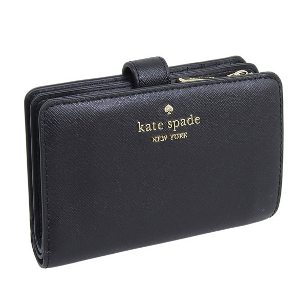 Kate Spade Medium Wallet Medium Compact Bifold Wallet Black # KC580D5