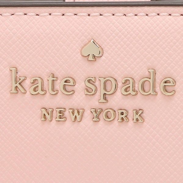 Kate Spade Medium Wallet Staci Saffino Leather Medium Compact Bifold Chalk Pink # WLR00128D11