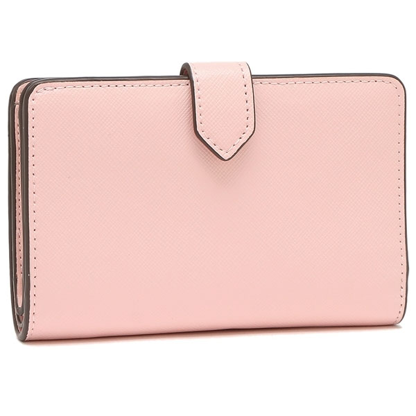 Kate Spade Medium Wallet Staci Saffino Leather Medium Compact Bifold Chalk Pink # WLR00128D11