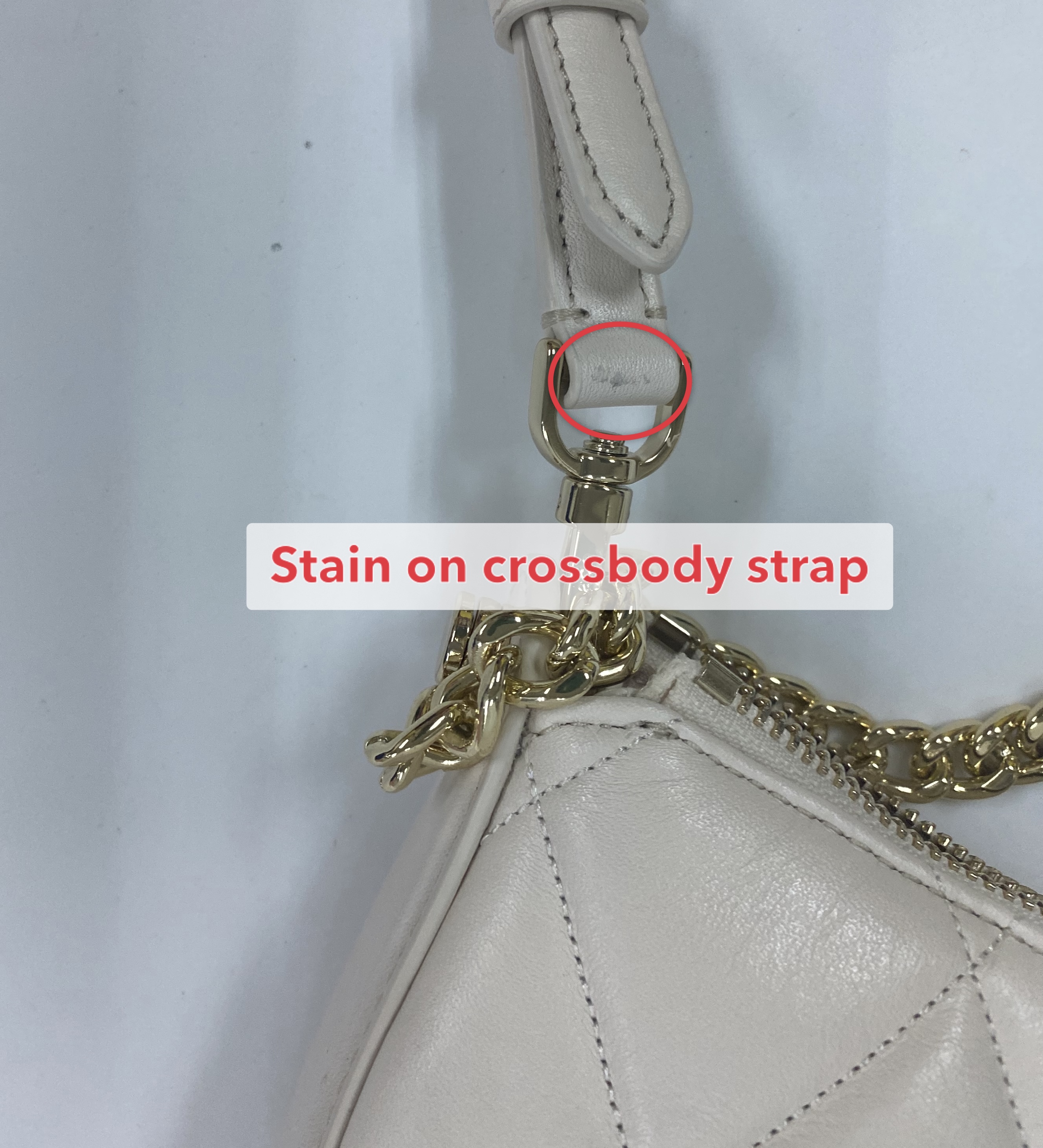 Kate Spade Crossbody Bag Carey Zip Top Crossbody Parchment Off White # KC495D1