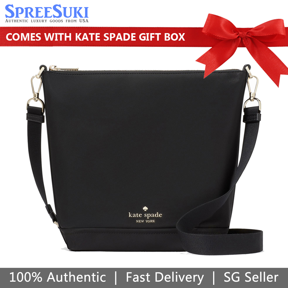 Kate Spade Chelsea Duffle Crossbody Bag Sling Black # KC444