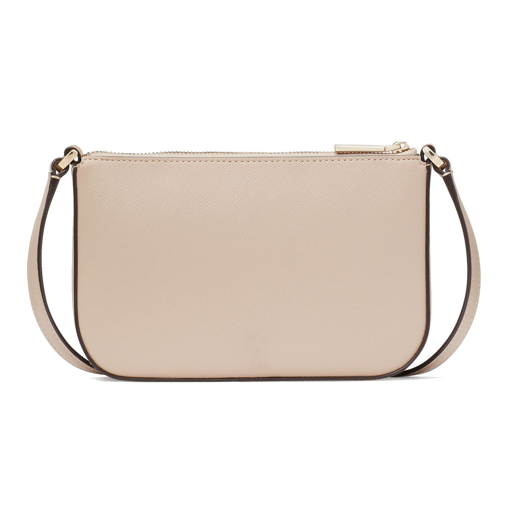 Kate Spade Small Crossbody Bag Sling Saffiano Pvc Leather Schuyler Beige # KE702