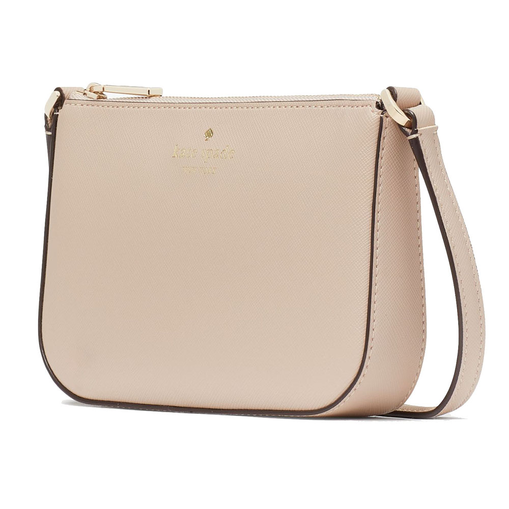 Kate Spade Small Crossbody Bag Sling Saffiano Pvc Leather Schuyler Beige # KE702