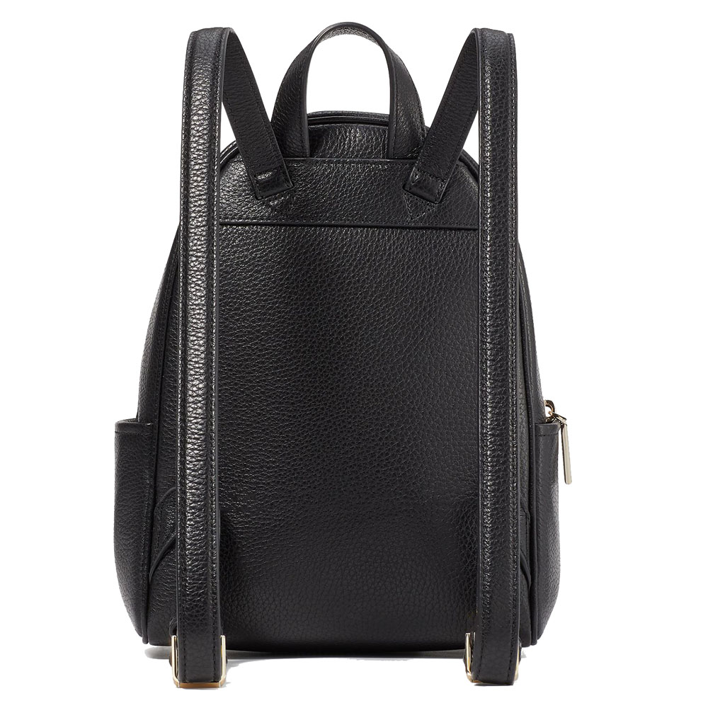 Kate Spade Leila Pebbled Leather Mini Dome Backpack Black # KB650