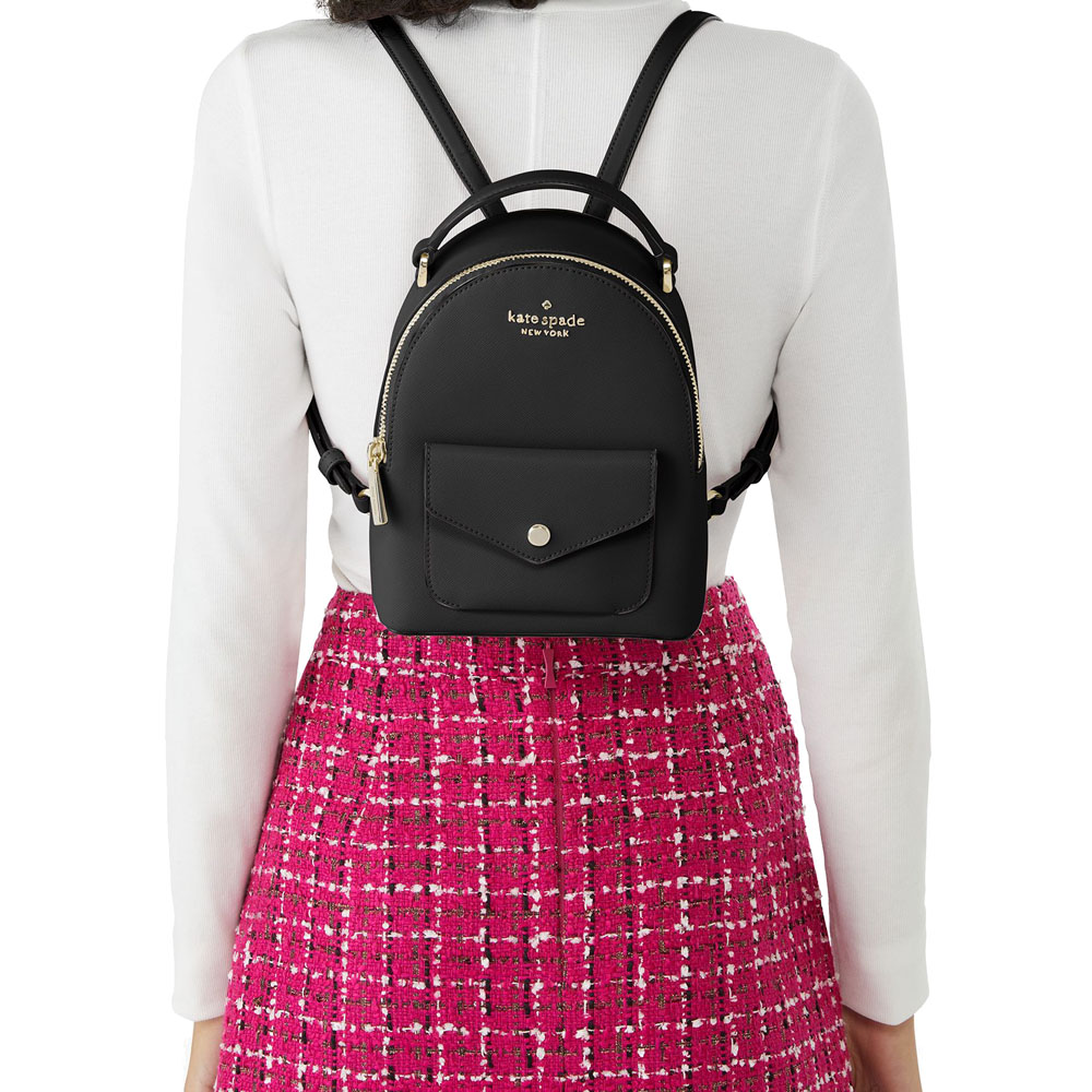 Kate Spade Mini Backpack Saffiano Schuyler Black # K8702