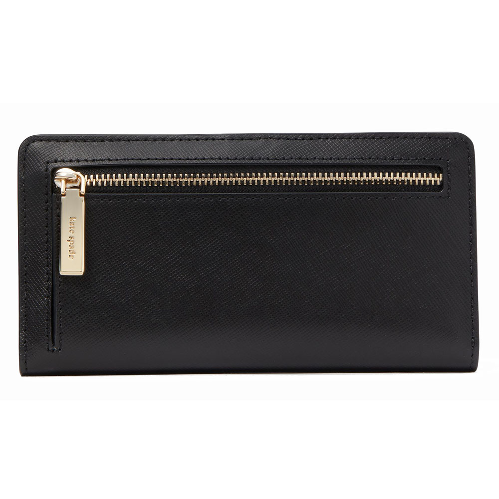 Kate Spade Long Wallet Medium Wallet Madison Large Slim Bifold Wallet Black # KC579