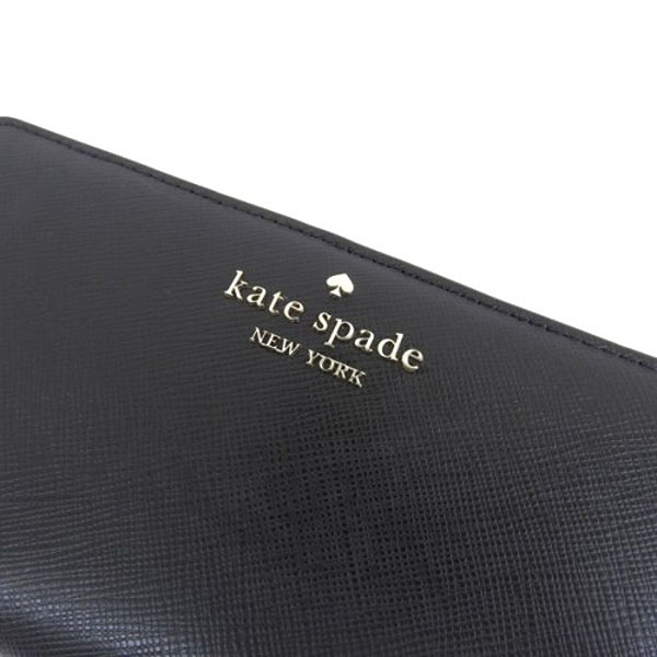 Kate Spade Long Wallet Medium Wallet Madison Large Slim Bifold Wallet Black # KC579