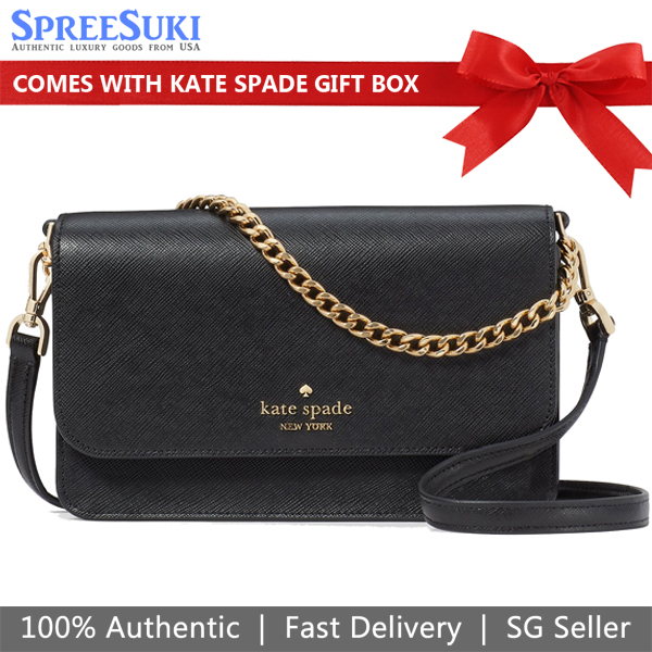 Kate Spade Madison Small Flap Crossbody Bag Sling Black # KC586