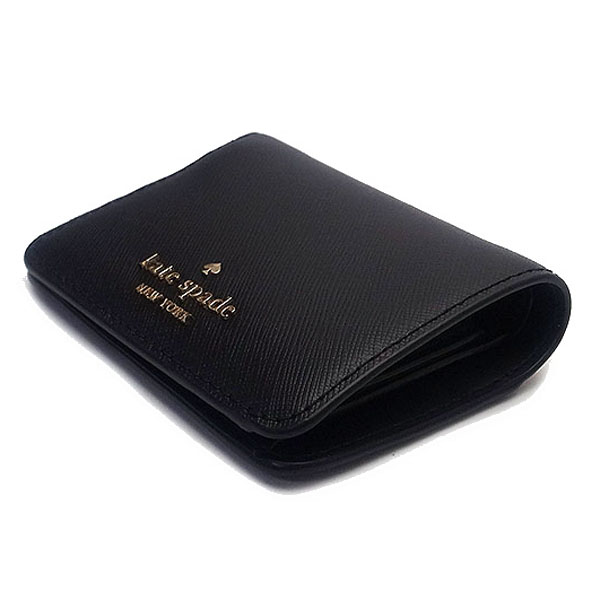 Kate Spade Small Wallet Madison Small Bifold Wallet Saffiano Black # KC581