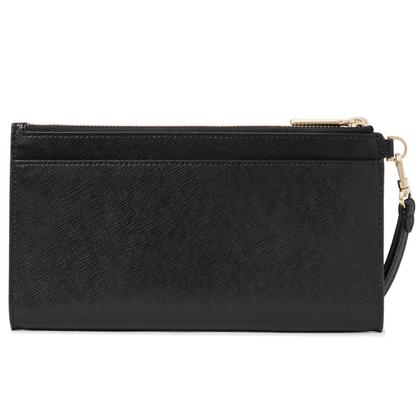 Kate Spade Madison Double Zip Saffiano Wristlet Black # KC588