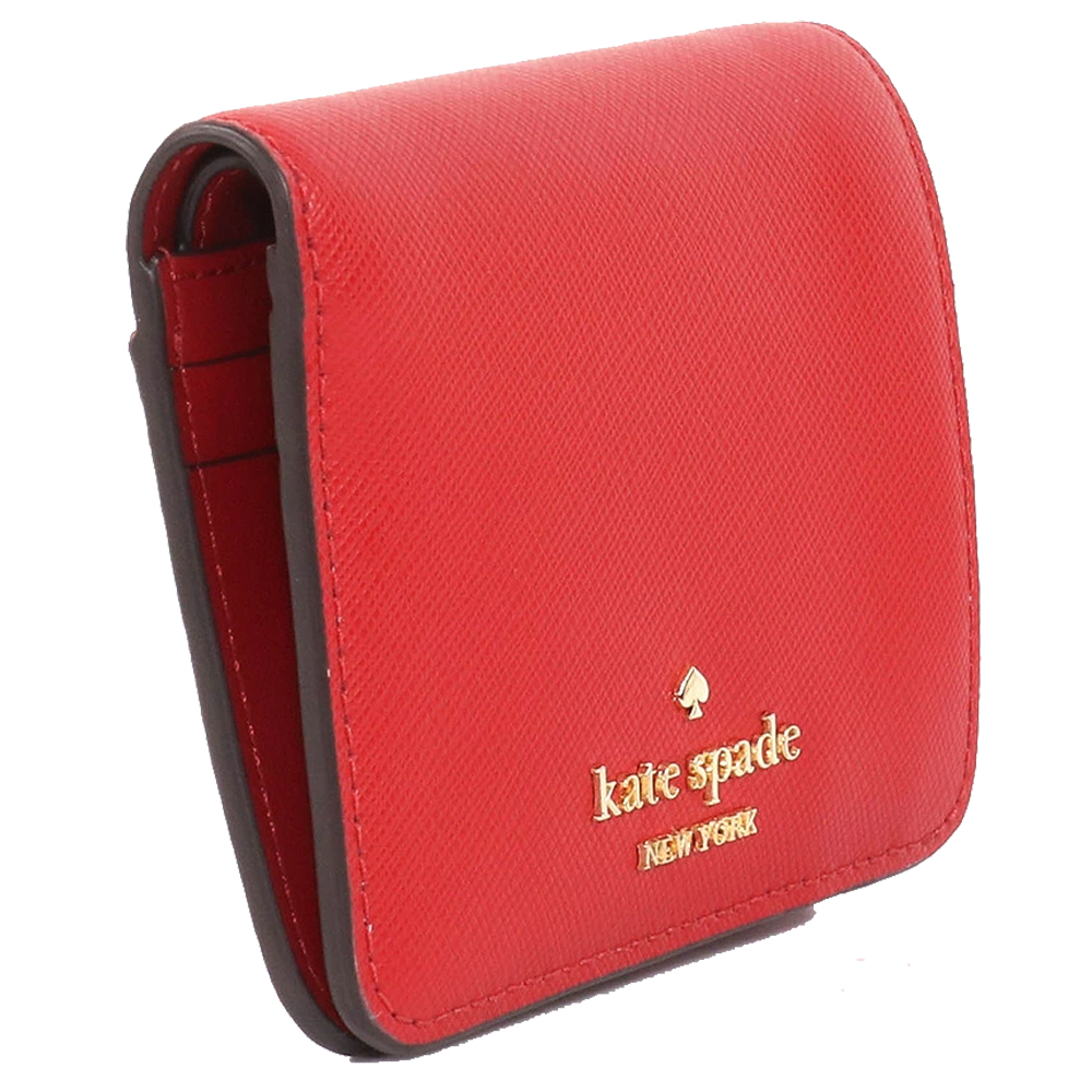 Kate Spade Kate Spade Madison Saffiano Leather Small Bifold Wallet Candied Cherry Red # KC581