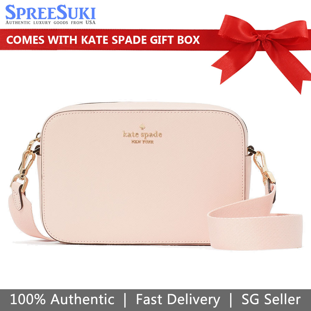Kate Spade Madison Saffiano Leather Mini Camera Bag Crossbody Bag Sling Conch Pink # KC584