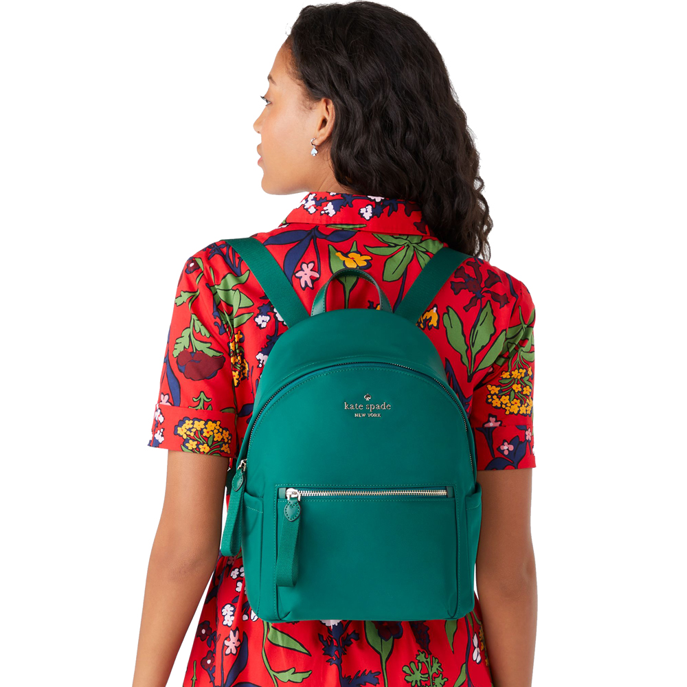 Kate Spade Chelsea Medium Backpack Deep Jade Green # KC522