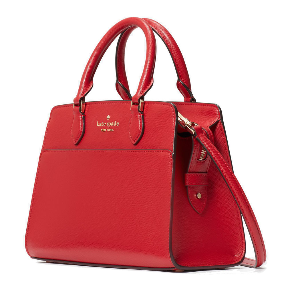 Kate Spade Crossbody Bag Sling Madison Saffiano Leather Small Satchel Candied Cherry Red # KC437