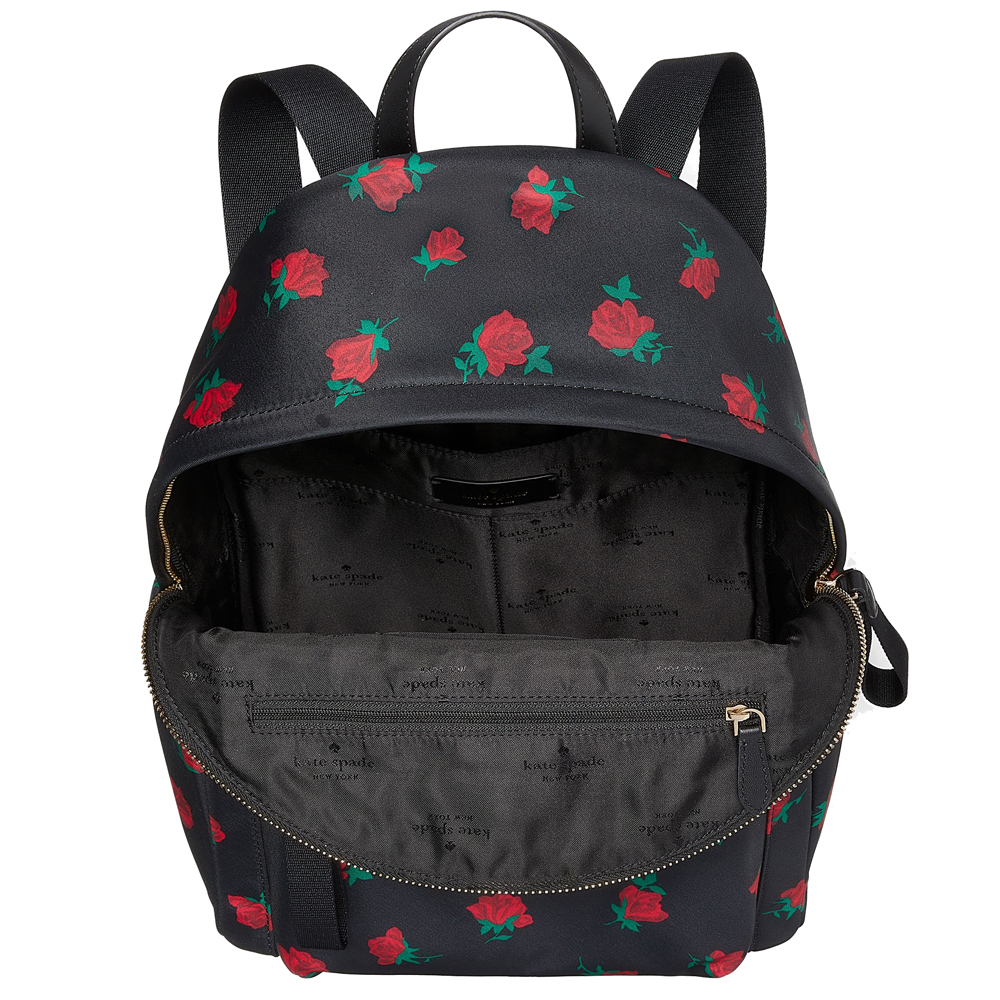 Kate Spade Medium Backpack Ross Toss Print Chelsea Black # KE435