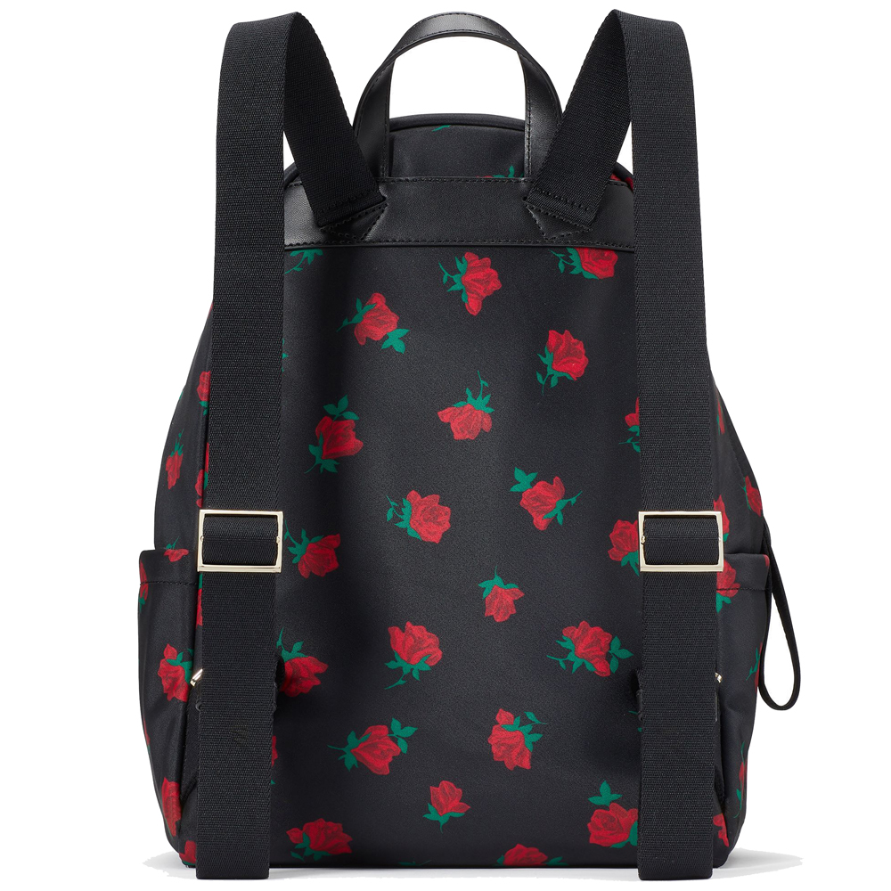 Kate Spade Medium Backpack Ross Toss Print Chelsea Black # KE435