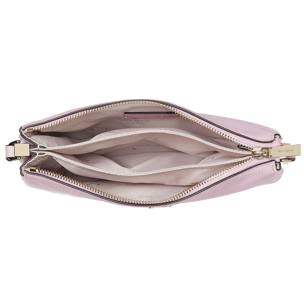 Kate Spade Leila Triple Gusset Crossbody Quartz Pink # WKR00448