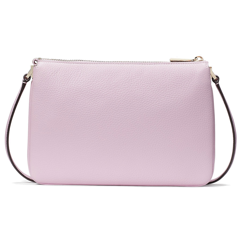 Kate Spade Leila Triple Gusset Crossbody Quartz Pink # WKR00448