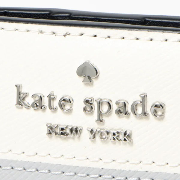 Kate Spade Long Wallet Medium Wallet Madison Large Slim Bifold Wallet Colorblock Saffiano Platinum Grey # KC510