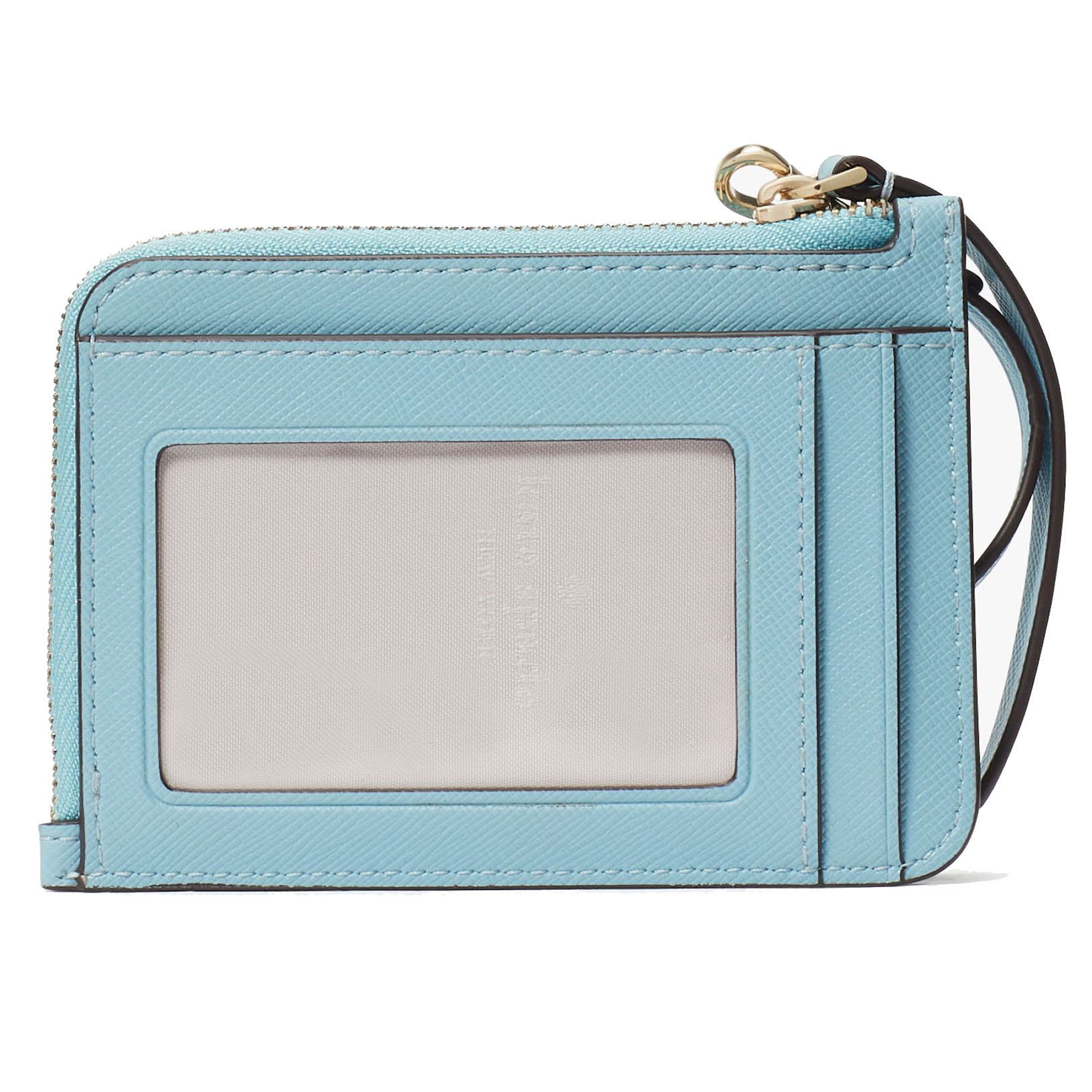 Kate Spade Small Card Holder Wristlet Saffiano Pvc Schuyler Smoky Blue # KE701