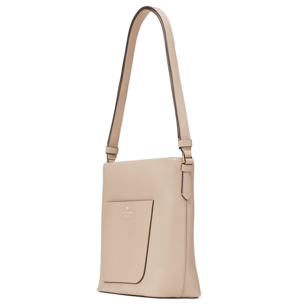 Kate Spade Elsie Pebbled Leather Shoulder Bag Warm Beige # KE389