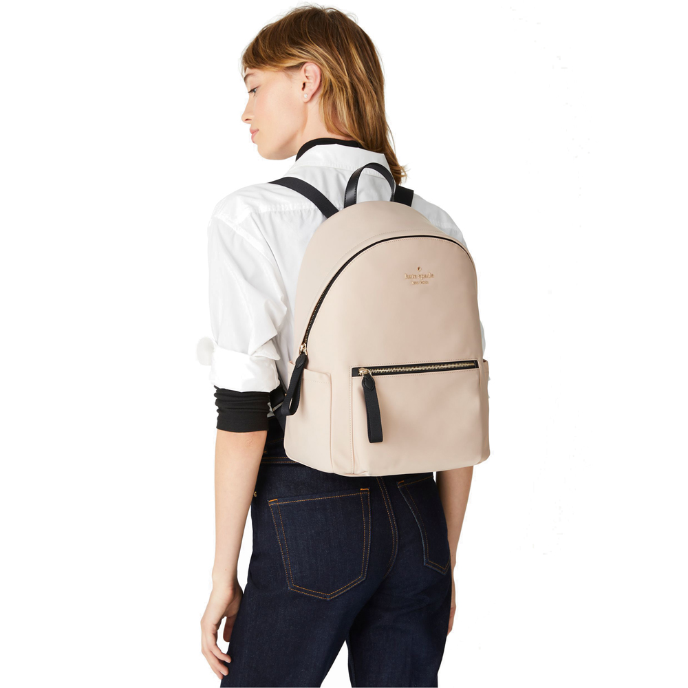 Kate Spade Chelsea Colorblock Large Backpack Warm Beige # KE406