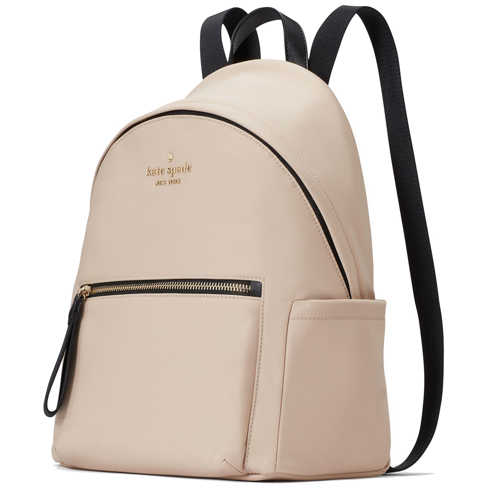 Kate Spade Chelsea Medium Nylon Backpack Bag Warm Beige # KE955