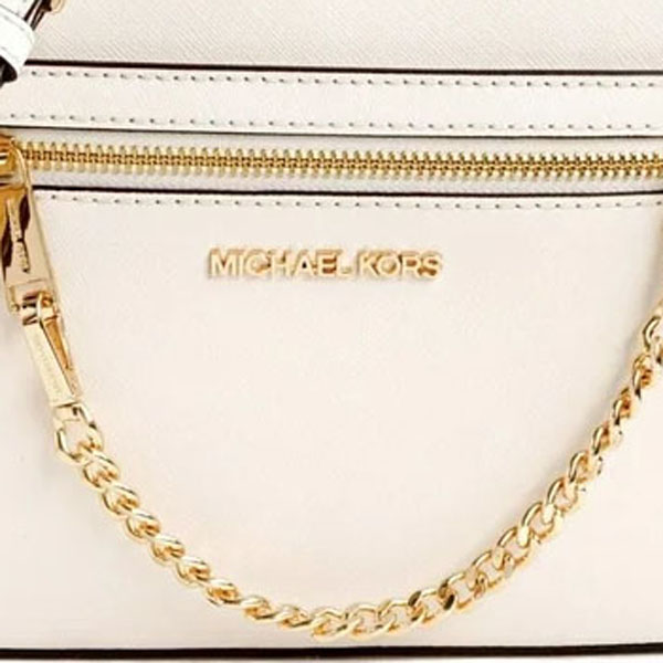 Michael Kors Crossbody Bag Jet Set Item Large East West Chain Crossbody Light Cream # 35S1GTTC7L