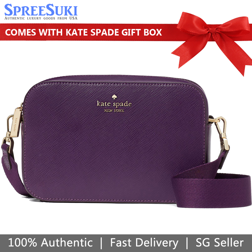 Kate Spade Mini Camera Bag Saffiano Leather Madison Ripe Plum # KC584