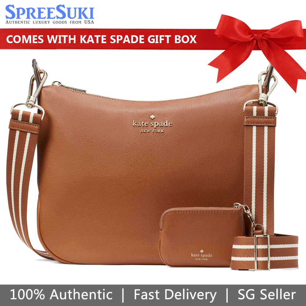 Kate Spade Rosie Pebbled Leather Crossbody Bag Sling Warm Gingerbread Brown # K5807
