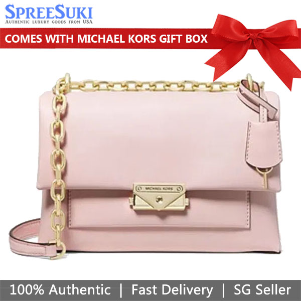 Michael Kors Cece Medium Faux Leather Shoulder Bag Powder Blush # 35F2G0EF80