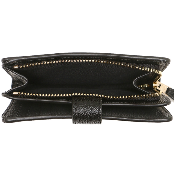 Coach Wallet In Gift Box Medium Corner Zip Wallet In Crossgrain Leather Black # F11484D6