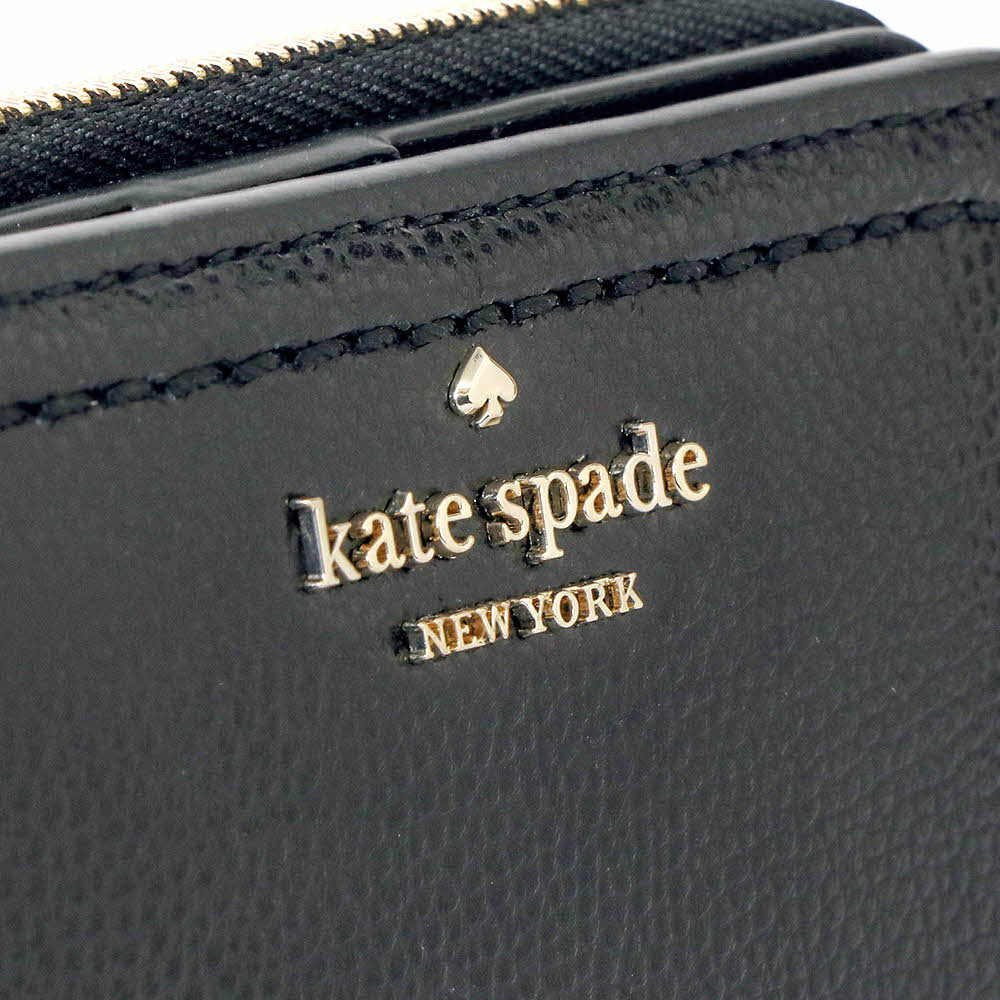 Kate Spade Small Wallet Patterson Drive L-Zip Bifold Wallet Black # WLRU5599D2