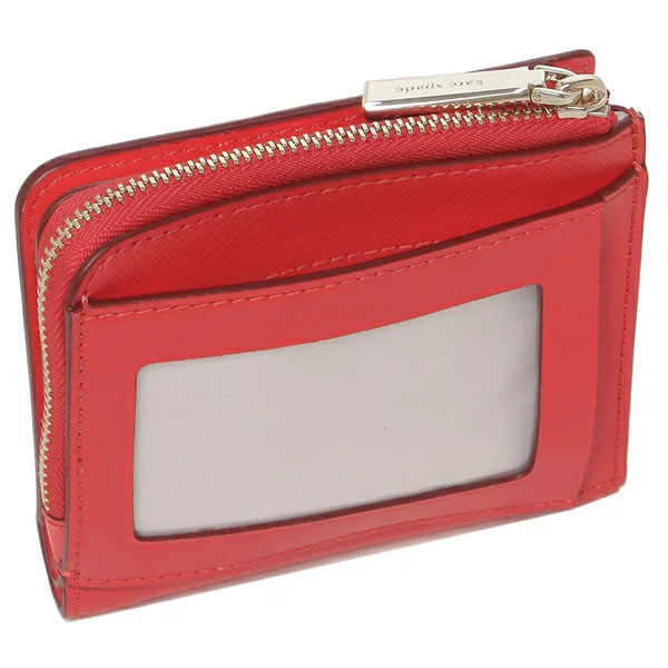 Kate Spade Small I-Zip Bifold Wallet Digital Red Bright Red # WLR00143D6