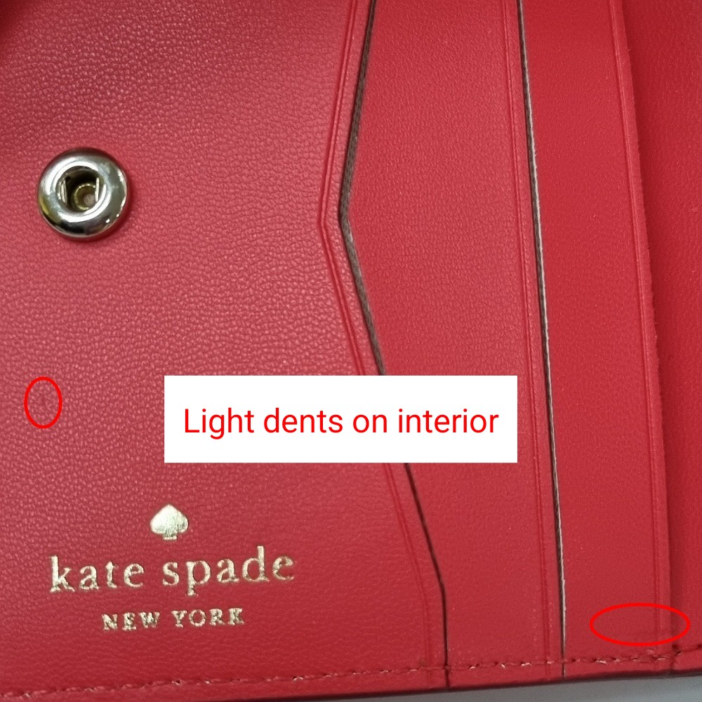 Kate Spade Small I-Zip Bifold Wallet Digital Red Bright Red # WLR00143D6