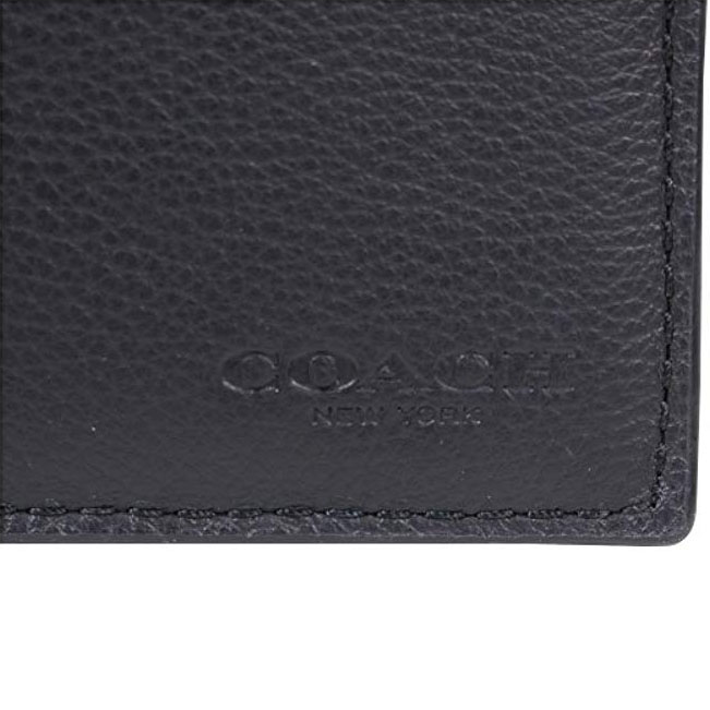 Coach Calf Leather Passport Case Black # 93604D1